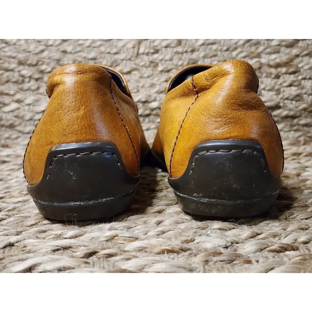 BORN Crown Men's Brown Leather Loafers Driving Dress Shoes Size 9 M Comfort
